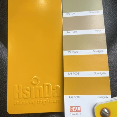 Ral 1003 Sinyal Sarı Toz Kaplama Kolay Temizleme Bisiklet Çerçeve Bisiklet Otobüsü Özel