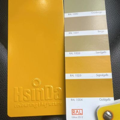RAL 1003 Sinyal Altın yüzeylerine elektrostatik püskürtme için UV direnciyle sarı toz kaplama