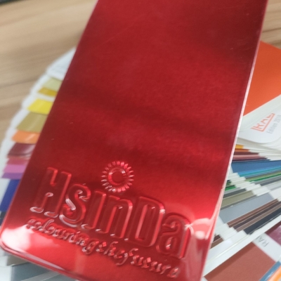 Candy Red Powder Coating Paint Automotive Metal Parçası Dekorasyon Spreyi Uygulaması için Yüksek Sıcaklığa Dirençli