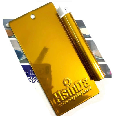 Metal İmalatı için Krom Ayna Altın Rengi Elektrostatik Isıya Dayanıklı Kimyasal Dirençli Oksitlenme Toz Boya Sprey Boya